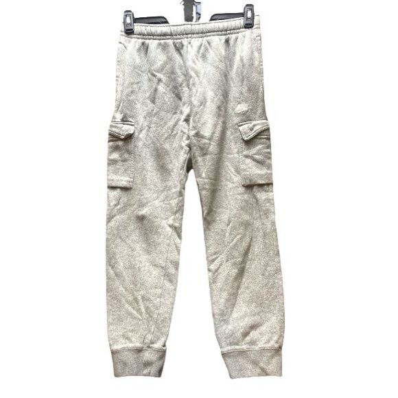 Nike Pants Adult Medium (29x26) Gray Cargo Pockets Jogger Fleece Sweatpants Mens - Picture 1 of 10